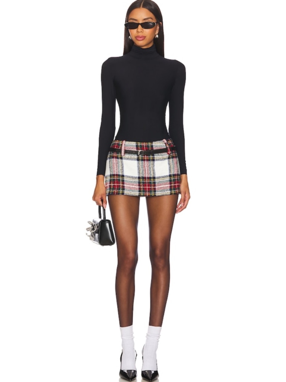 NWT Lovers and Friends Cher Mini Skort in Plaid Multi Academia Preppy | Size XL
